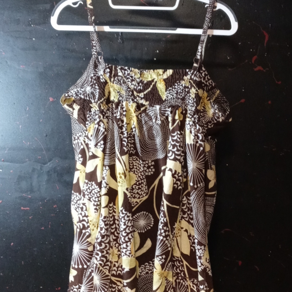 Brown and yellow dress - Picture 4 of 7